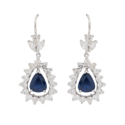 "Dressed To The Nines" Estate Sapphire Earrings