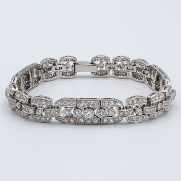 "Sparkling White" Art Deco Diamond Bracelet - Image 2