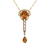"Orange Glow" Antique Citrine Pendant