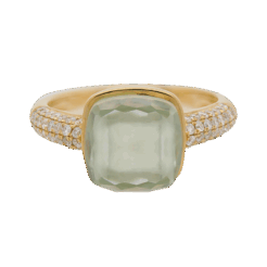 "Sea Foam" Estate Green Amethyst Ring