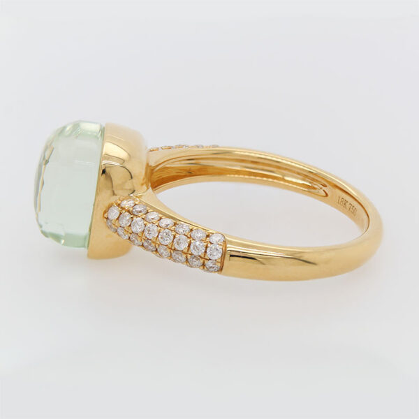 "Sea Foam" Estate Green Amethyst Ring - Image 3