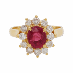 "Cherry Star" Estate Ruby Ring