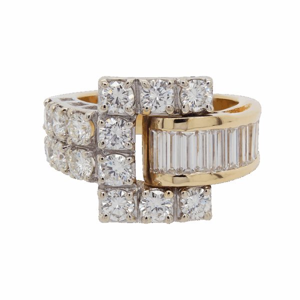 "Buckle Up" Estate Diamond Ring