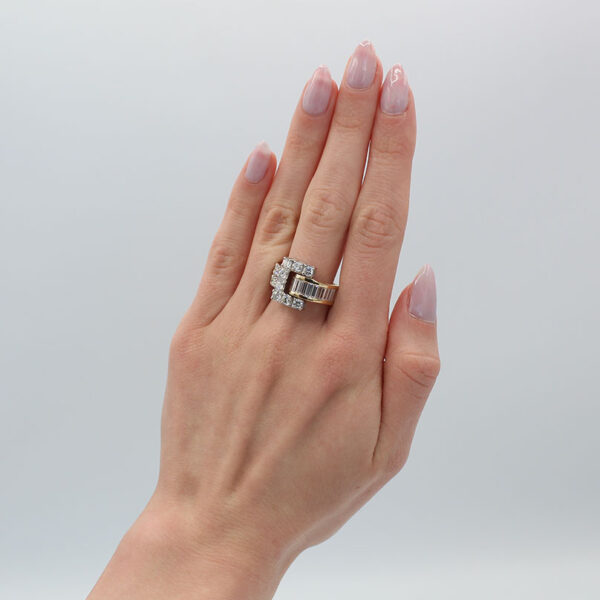 "Buckle Up" Estate Diamond Ring - Image 4