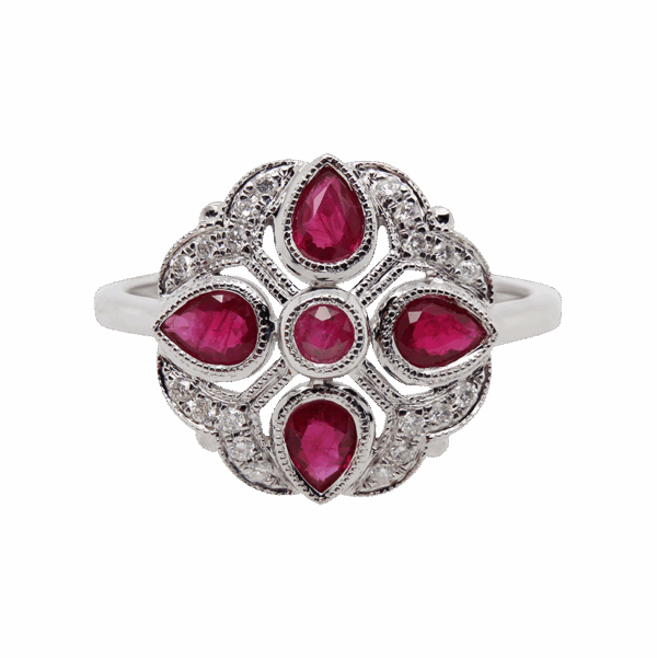 "Marigold" Estate Ruby Ring