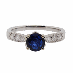 "Sleek" Estate Sapphire Ring