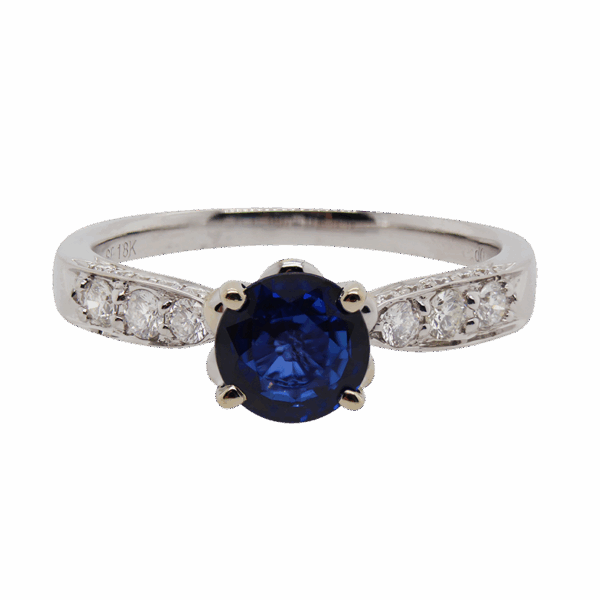 "Sleek" Estate Sapphire Ring