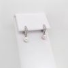 "Diamond Embrace" Estate Pearl Earrings - Image 3