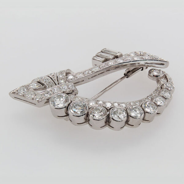 "Bold Geometry" Art Deco Diamond Pin - Image 2