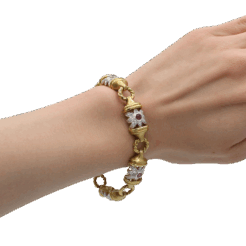 "Ruby Blossom" Vintage Diamond Bracelet