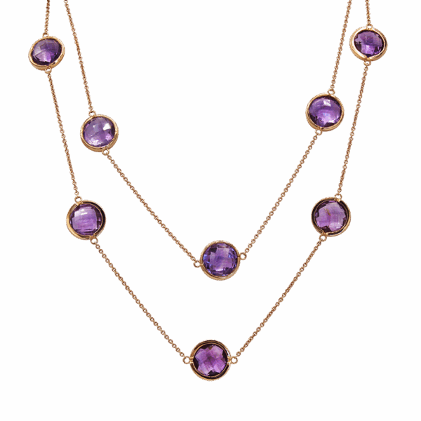 "Plum Rose" Estate Amethyst Necklace