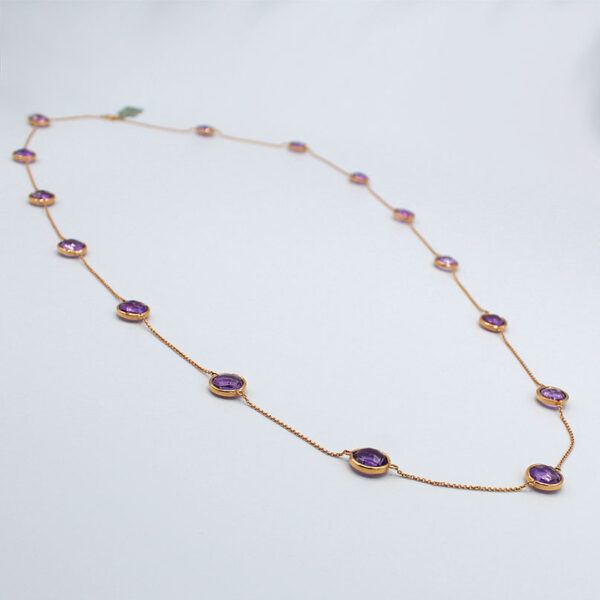 "Plum Rose" Estate Amethyst Necklace - Image 2
