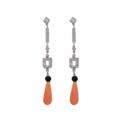 "Coral Drops" Vintage Earrings