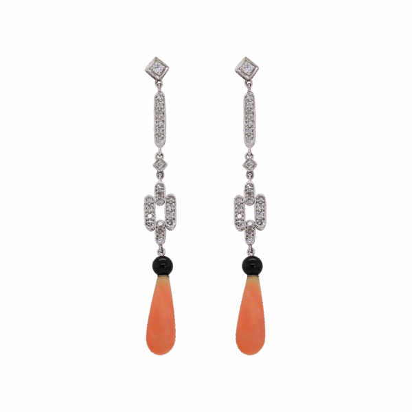 "Coral Drops" Vintage Earrings