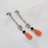 "Coral Drops" Vintage Earrings - Image 2