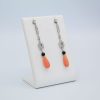 "Coral Drops" Vintage Earrings - Image 3