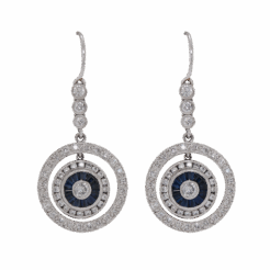 "Diamond Dream" Art Deco Sapphire Earrings