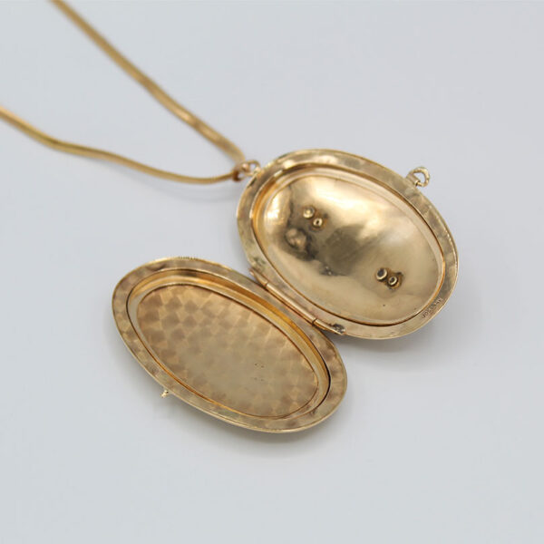 "Golden Anchor" Antique Pearl Locket - Image 4