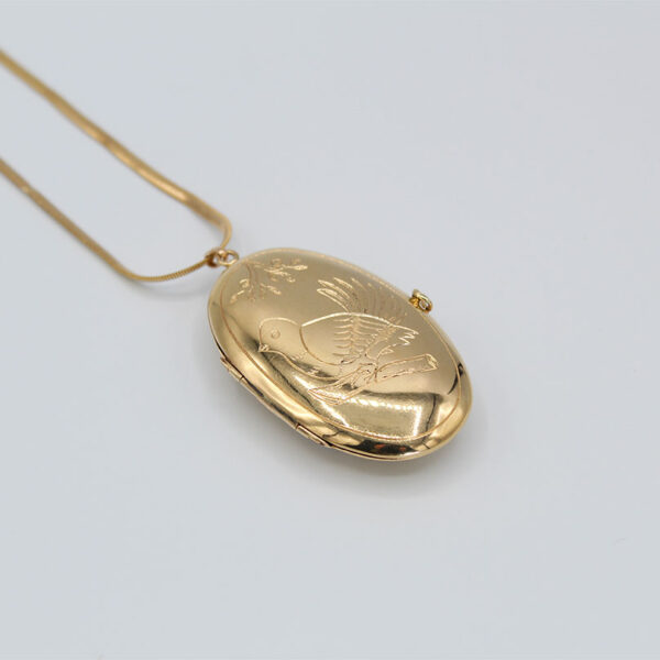 "Golden Anchor" Antique Pearl Locket - Image 3