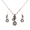"Fine Florals" Antique Diamond Earring and Pendant Set