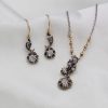 "Fine Florals" Antique Diamond Earring and Pendant Set - Image 2