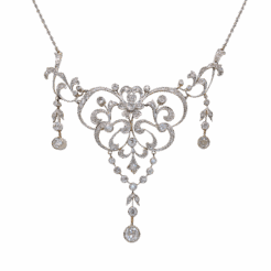 "Lacy" Edwardian Diamond Necklace