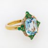 "Rainforest" Estate Blue Topaz and Emerald Ring - Image 2