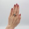 "Rainforest" Estate Blue Topaz and Emerald Ring - Image 3