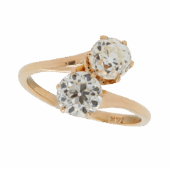 "Duet" Toi et Moi Antique Diamond Ring
