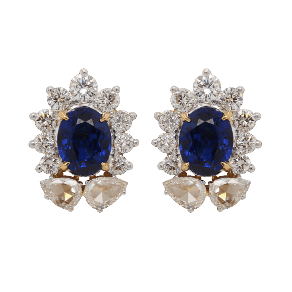 "Skylines" Vintage Sapphire Earrings
