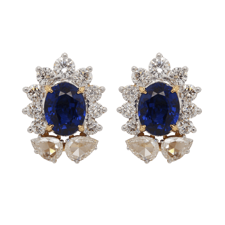 "Skylines" Vintage Sapphire Earrings