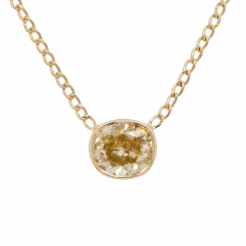 "Warm Glow" Estate Yellow Diamond Pendant