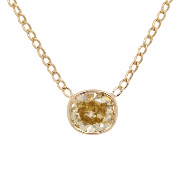 "Warm Glow" Estate Yellow Diamond Pendant
