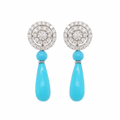 "Azure Horizon" Estate Turquoise Earrings