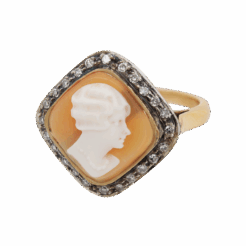 "Beautiful Woman" Antique Cameo Ring