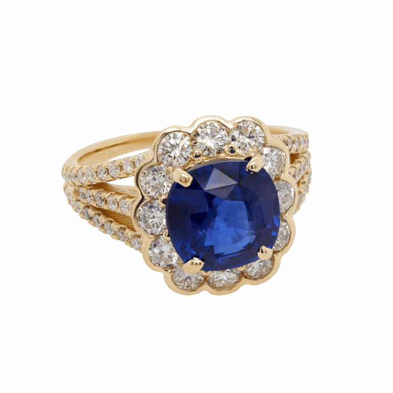 "Scalloped Style" Estate Sapphire Ring