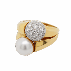 "Disco" Estate Pearl Ring