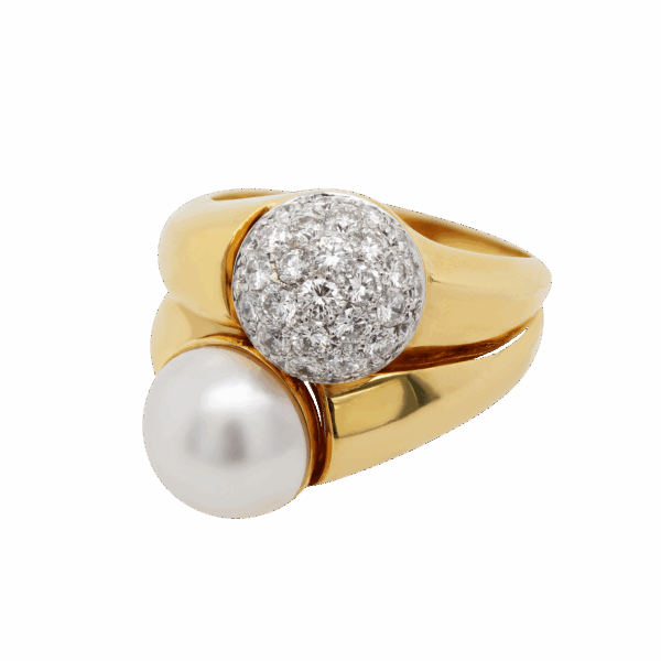 "Disco" Estate Pearl Ring