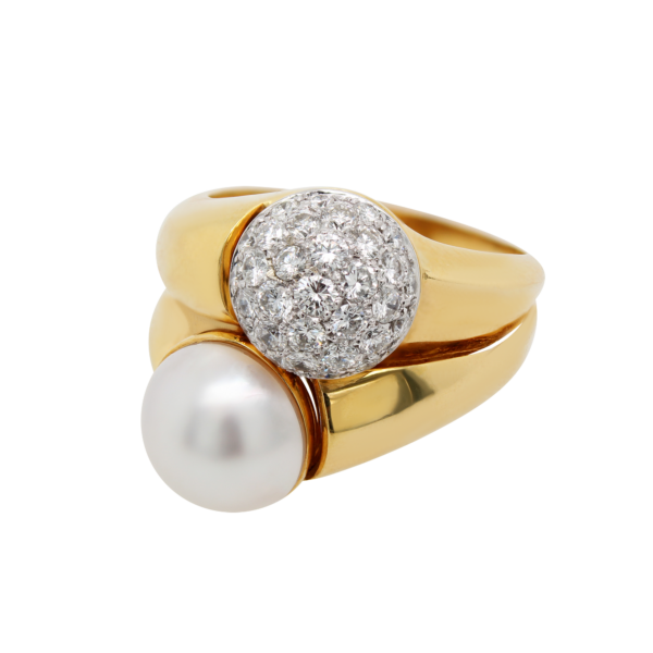 "Disco" Estate Pearl Ring