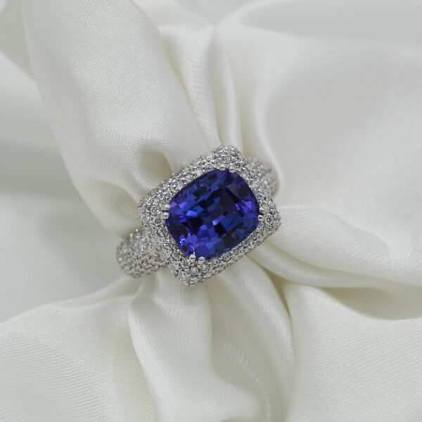 "Vibrant Violet" Estate Tanzanite Ring - Image 2