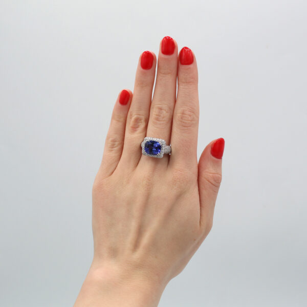 "Vibrant Violet" Estate Tanzanite Ring - Image 3