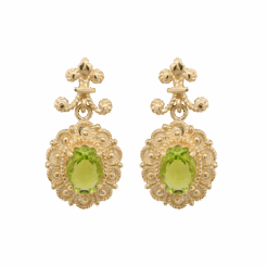 "Shamrock" Vintage Peridot Earrings