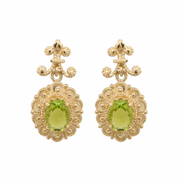 "Shamrock" Vintage Peridot Earrings