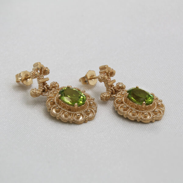 "Shamrock" Vintage Peridot Earrings - Image 2