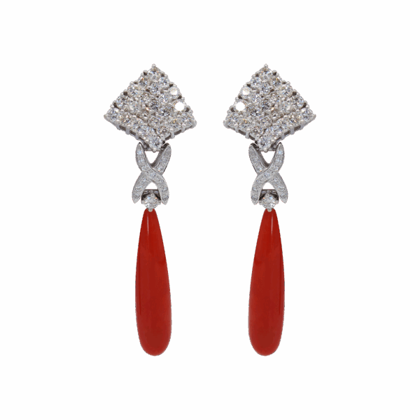 "Apricot Delight" Antique Coral Earrings