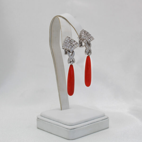 "Apricot Delight" Antique Coral Earrings - Image 3