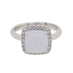 "Misty" Estate Chalcedony Ring