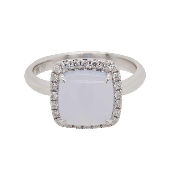 "Misty" Estate Chalcedony Ring