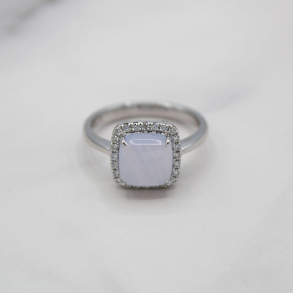 "Misty" Estate Chalcedony Ring - Image 2