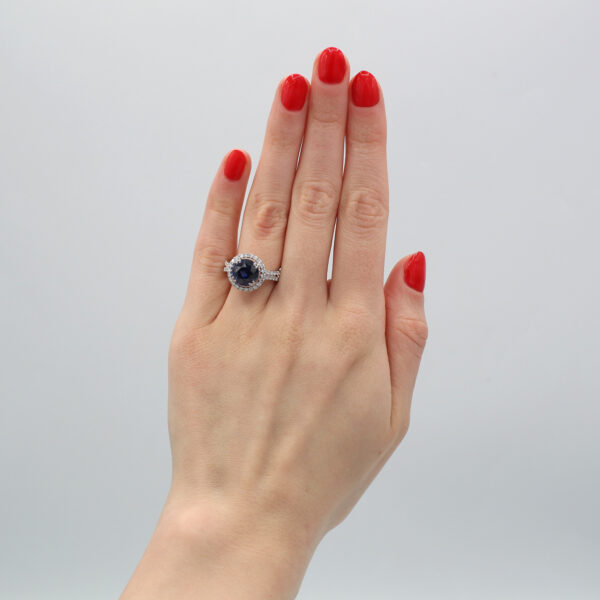 "Splendid" Estate Ceylon Sapphire Ring - Image 3